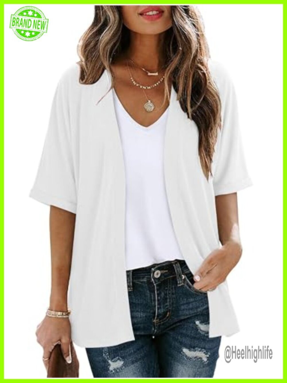 Short Sleeve Lightweight Cardigan for Women Casual Loose Fit Jacket Cover Up